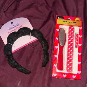 Skintimate Black Spa Headband and nail kit